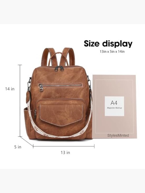 PU Leather Women\'s Fashion Backpack Purse Convertible Handbag Daypack main image 5